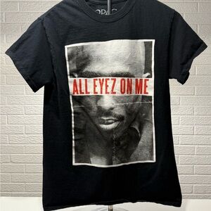 Red and Black All Eyez on Me Short Sleeve Tee